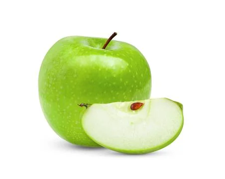 Green apple on a white background Stock Photos