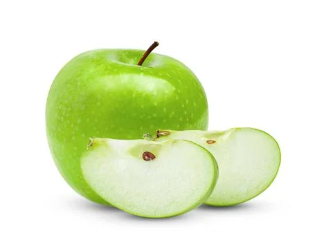 Green apple on white background Stock Photos