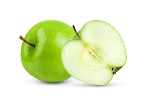 Green apple on white Background Stock Photos