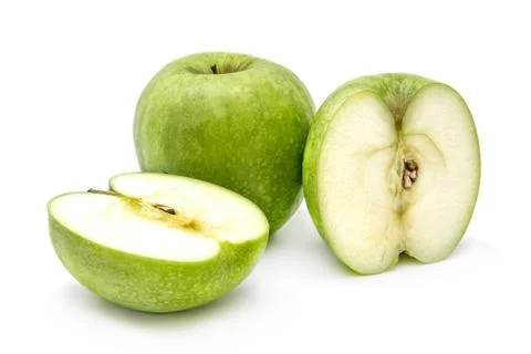 Green apples background Stock Photos