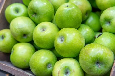 Green Apples Close Up Stock Photos