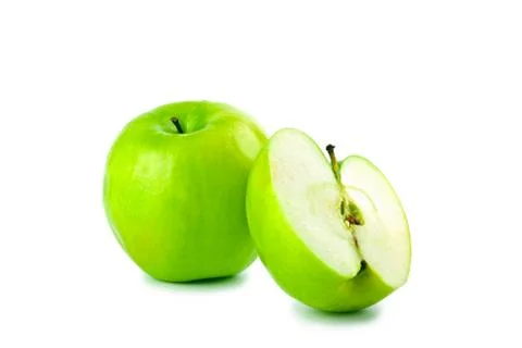 Green apples isolated Stock Photos