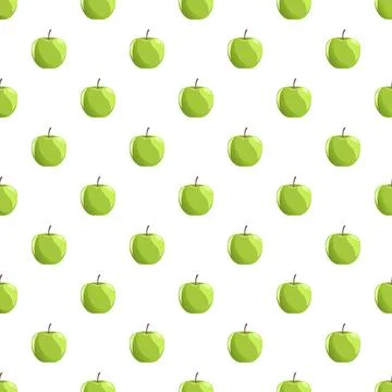Green apples pattern creating seamless fruit background 스톡 일러스트