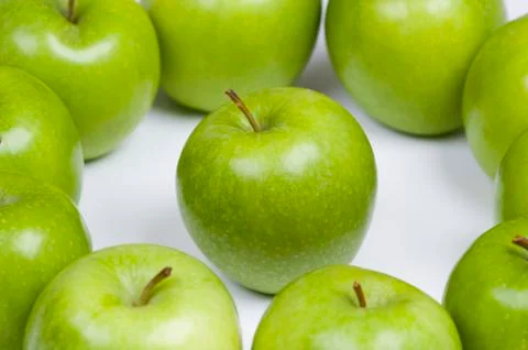 Green apples Stock Photos