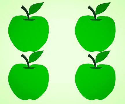 Green apples vector Stock Illustration