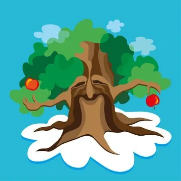 Green appletree Stock Illustration