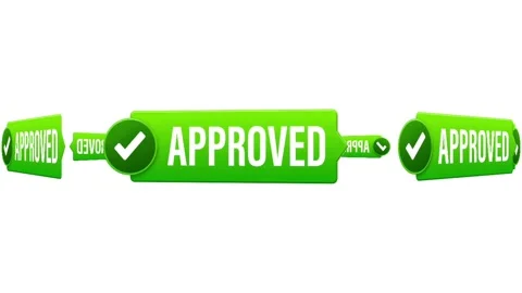 Green Approved Check Mark Badge Icon Animation on White Background Vídeo Stock 340996862