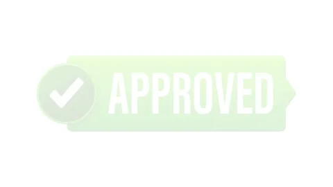 Green Approved Check Mark Badge Icon Animation on White Background Stock Footage 340998775