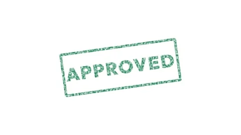 Green Approved Rubber Stamp Animation on White Background 4K Stock Footage 339029144