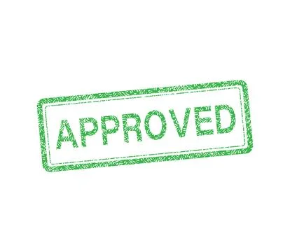 Green approved stamp. Abstract web template with green approved on white 库存插图