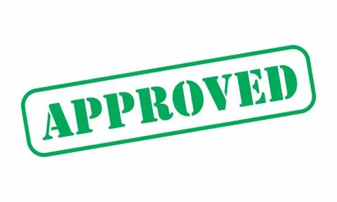 Green Approved Stamp Stock Illustration