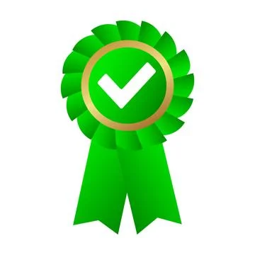 Green approved stamp. Verification icon. Vector illustration Stock Illustration