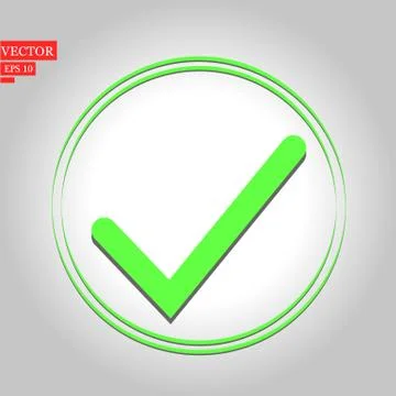 Green approved star sticker vector illustration isolated on white background Stock Illustration