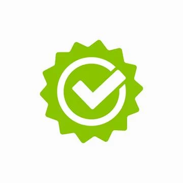 Green approved star sticker vector illustration isolated Stock Illustration