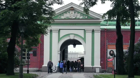 Green Arch - Second Entrance To Peter And Paul Fortress Video stock 67988542