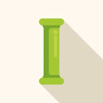 Green architectural column representing support and history Ilustración de archivo