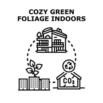 Green architecture creating eco friendly building environment Stock Illustration