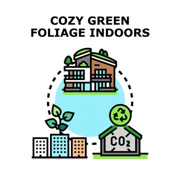 Green architecture creating eco friendly building environment Stock Illustration