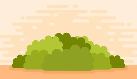 Green areas in the evening vector icon flat isolated illustration Stock Illustration