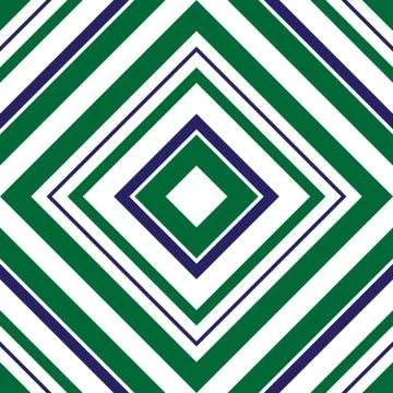 Green Argyle Diagonal Stripes seamless pattern background Stock Illustration