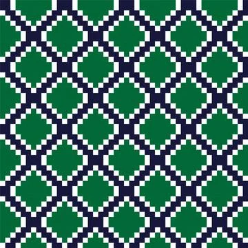 Green Argyle Seamless Pattern Background Stock Illustration