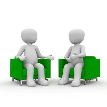 Green armchairs Stock Illustration