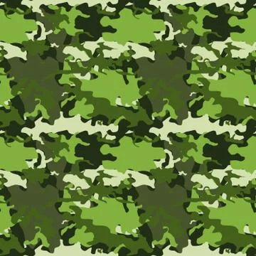Green army camo vector background - seamless military fashion pattern. 스톡 일러스트
