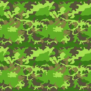 Green army camo vector texture - seamless military fashion pattern. 스톡 일러스트