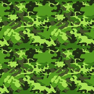 Green army camo vector texture - seamless military fashion pattern. 스톡 일러스트