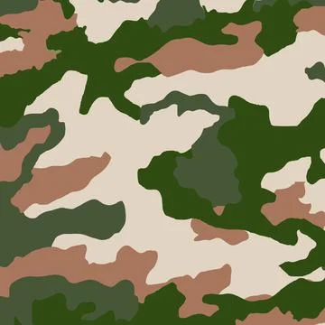 Green army flora background texture - Vector illustration Illustrazione stock