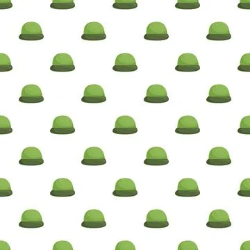 Green army helmet pattern representing military service Stock Illustration
