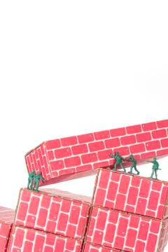 Green Army Men Teamwork Stock Photos
