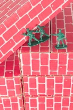 Green Army Men Teamwork Stock Photos