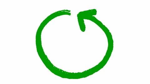 Green arrow 3 white Stock Footage 182330644