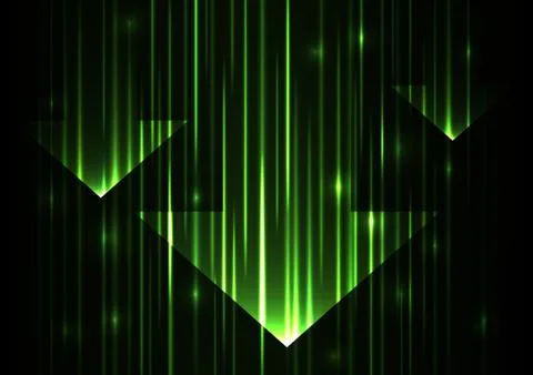 Green arrow abstract technology background Stock Illustration