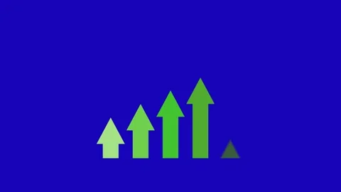 Green Arrow Bar Graph Animation for Progress Business Growth and Success Concept 库存影片 331532276