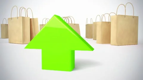 Green arrow Up Stock Footage 10288484