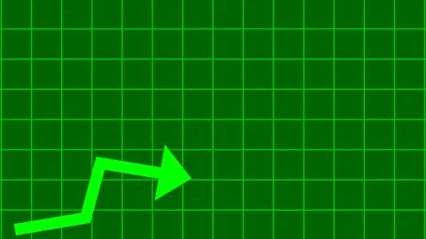 Green arrow graph rising or progressing on background Stock Footage 311122076