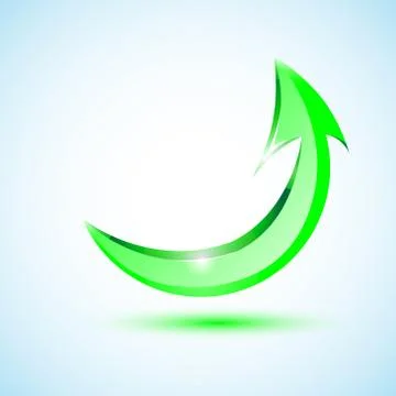 Green arrow icon Stock Illustration