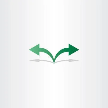 Green arrow left right icon logo Stock Illustration