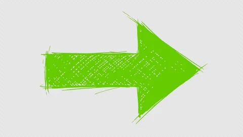 Green arrow line boil effect animation Stock Footage 338201804