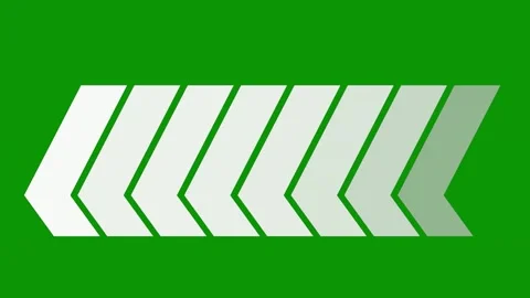 Green arrow in middle arrows green screen animated chromakey figure creative Stock Footage 314068209
