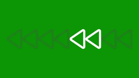 Green arrow in middle green screen animated chromakey cartoonish creative Stock Footage 314068217