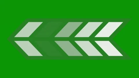 Green arrow in middle icon green screen animated chromakey colorful Видео 314068216