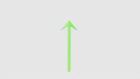 Green arrow moving continuously to the up, symbolizing progress or forward .. Stock Footage 307476360
