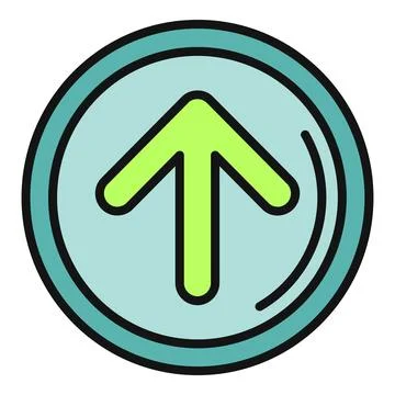 Green up arrow pointing icon for interface イラスト素材