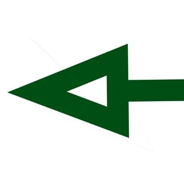 A green arrow pointing to the left. Speech bubble for web and app. Icon for.. Stock Illustration