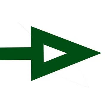 A green arrow pointing to the right. Speech bubble for web and app. Icon fo.. Stock Illustration