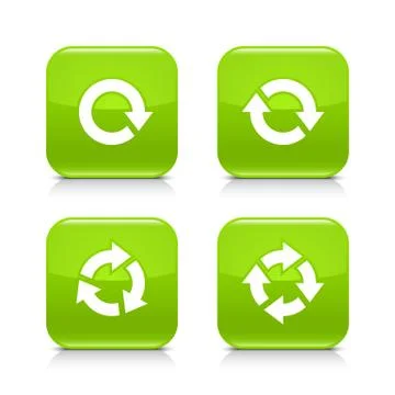Green arrow refresh, reload, rotation, repeat icon 스톡 일러스트