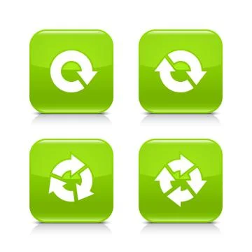 Green arrow refresh, reload, rotation, repeat sign Stock Illustration